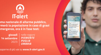 Sistema di allarme pubblico IT-alert – Giov.14/9 Fase di sperimentazione Regione Umbria